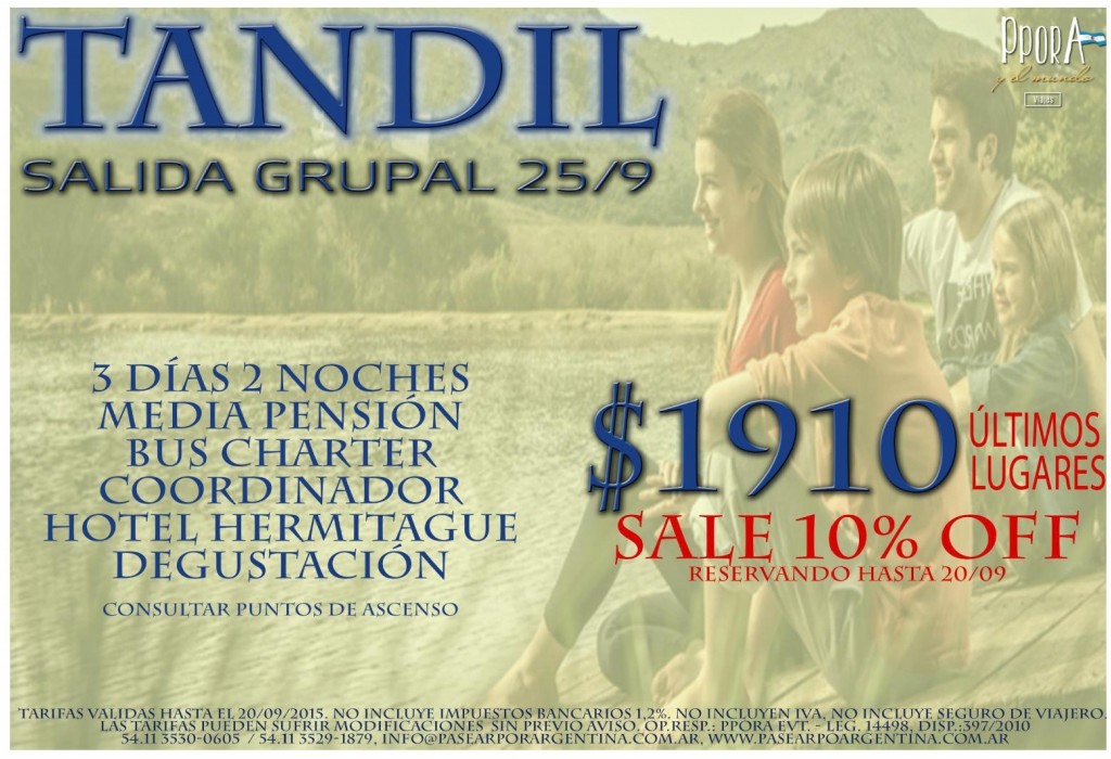 Turismo-Sindical-promoción-Tandil-10%-descuento